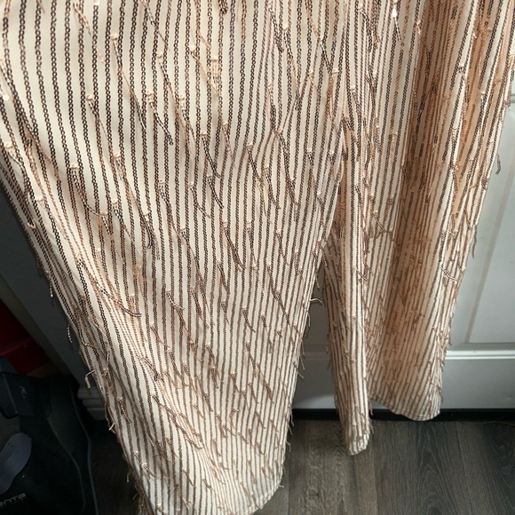 new Habitual Kids Girls' Puff Sleeve Fringe Sequin Jumpsuit - Big Kid Sz 16 - Picture 11 of 16